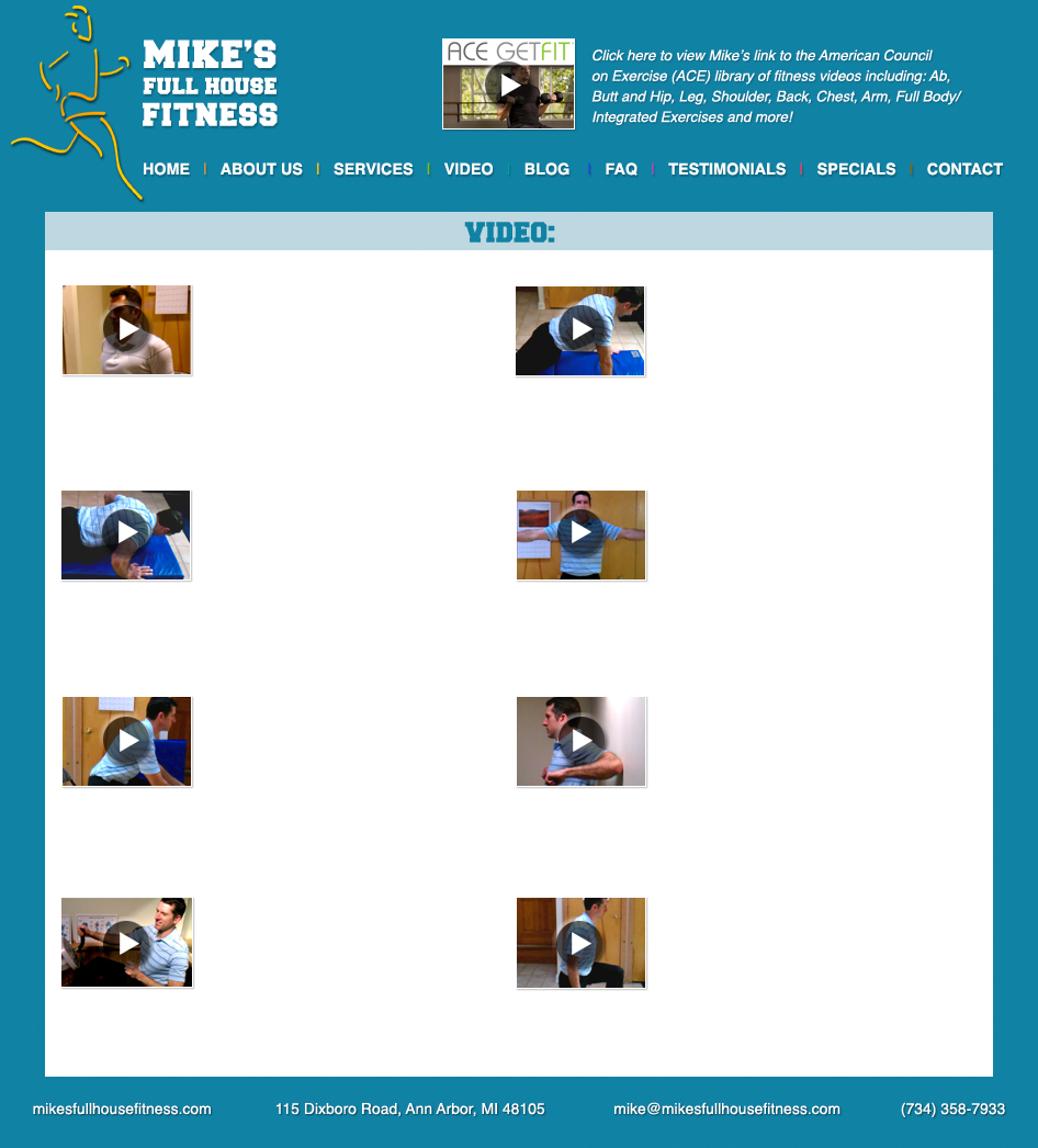 chair dips pushups shoulder circles squats teh wall nustep lunges video
