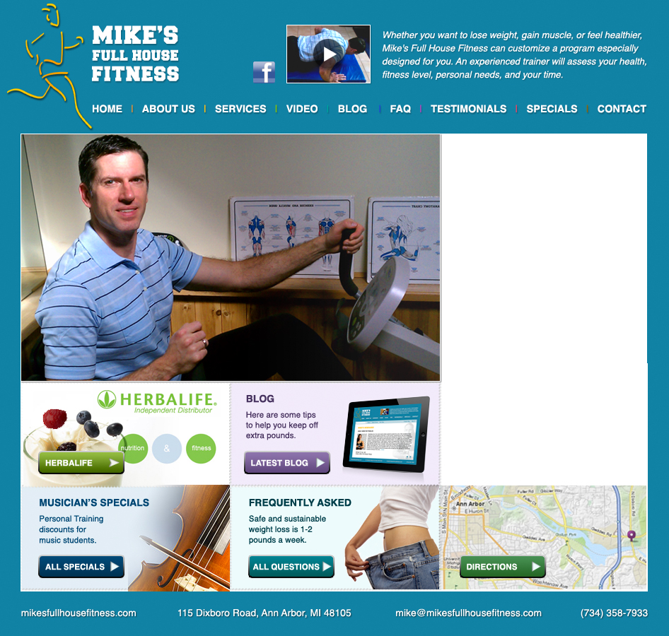 Michael W. Karr, Owner and Certified Personal Trainer, MS Kinesiology, University of Michigan